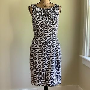 Chaps black white dress size 10